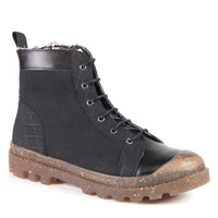 CHARLIE black recycled material bootie