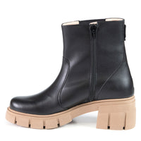 CHELSEA Bottillon Noir en cuir de cactus