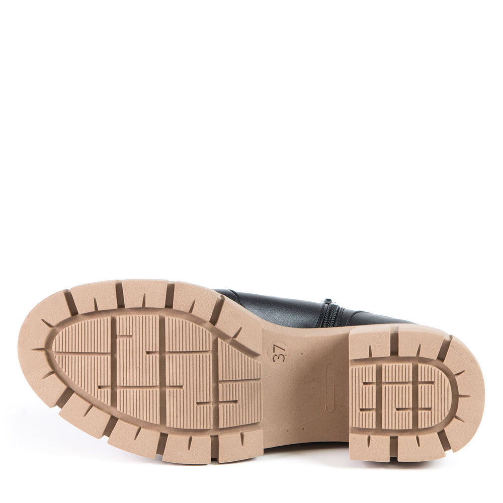CHELSEA Bottillon Noir en cuir de cactus