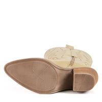 GEORGIA Beige Cactus Leather Cowboy boot