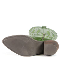 GEORGIA Botte de cowboy Vert en cuir de cactus