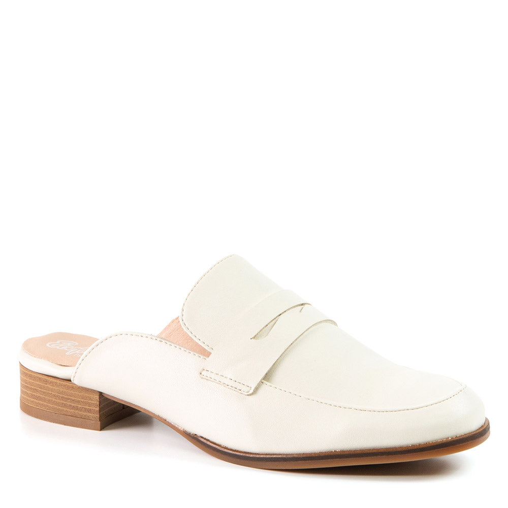 White slip-on in cactus leather 2061