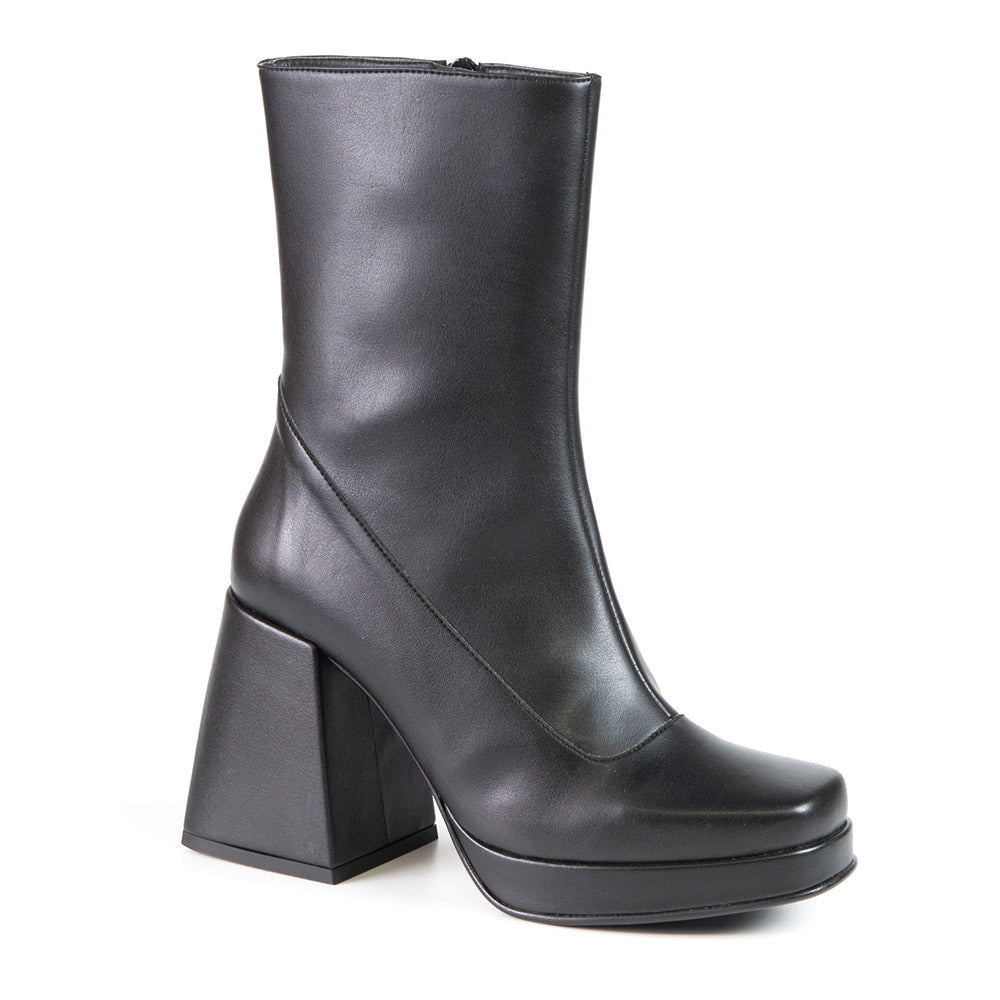 KELLY Bottion Noir en cuir de cactus