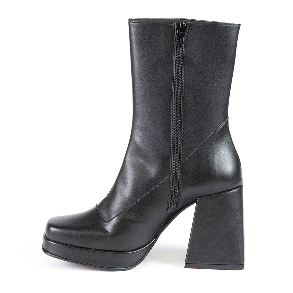 KELLY Bottion Noir en cuir de cactus