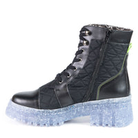 SASHA Black Recycled Material Bootie