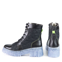 SASHA Black Recycled Material Bootie