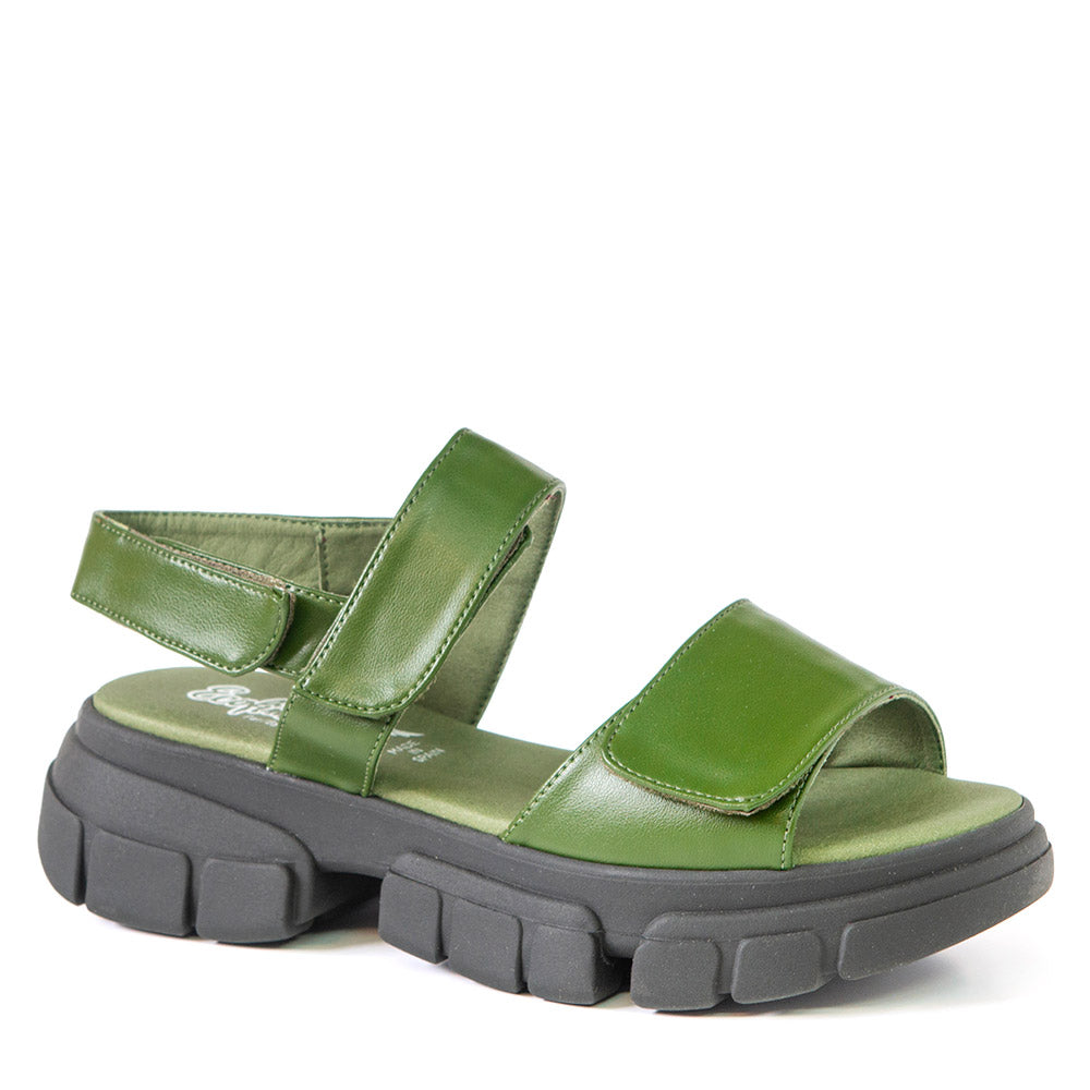 VESTA Sandale verte en cuir de cactus