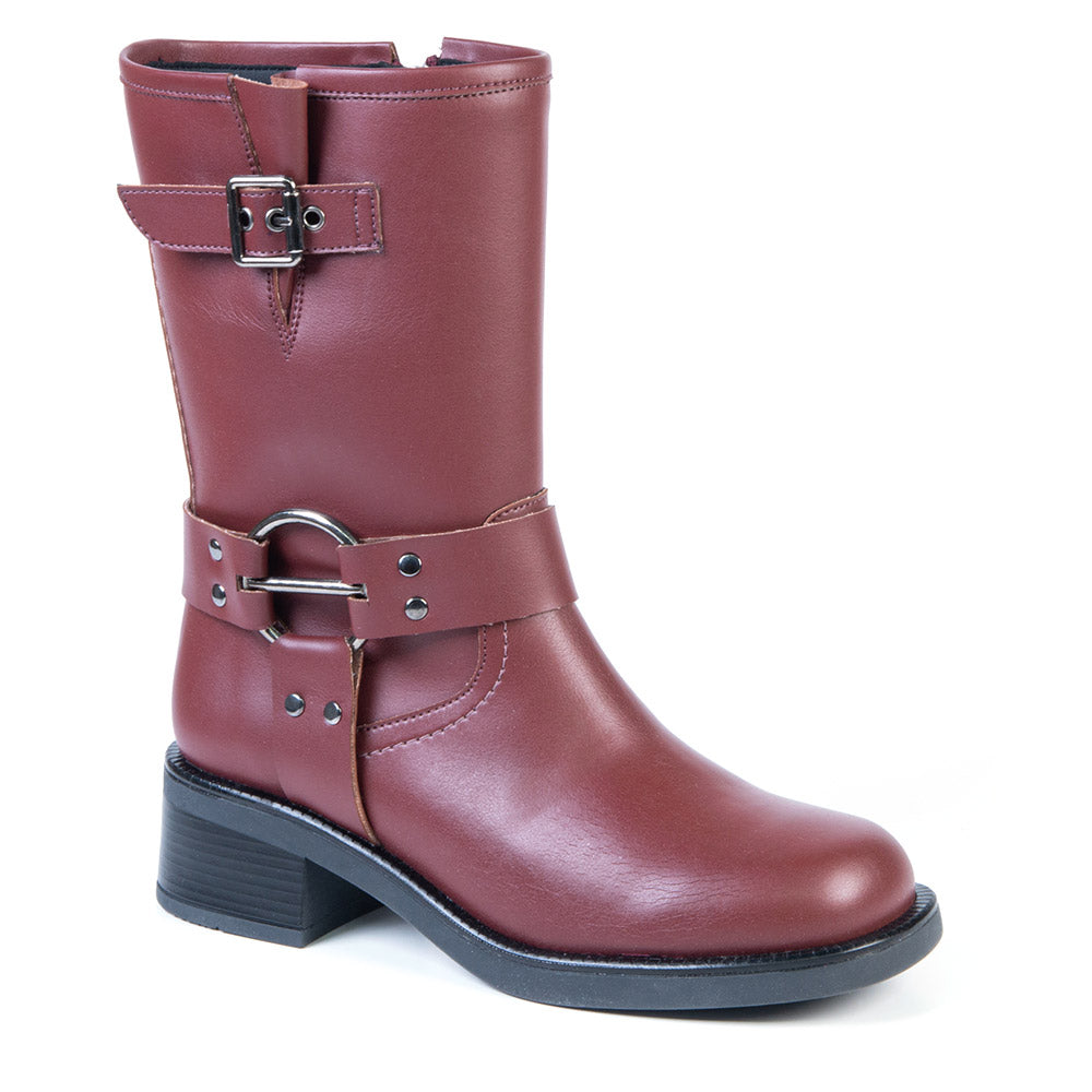Burgundy boot in cactus leather 13395