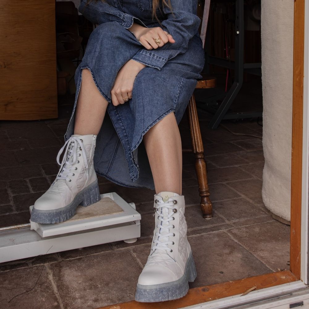 SASHA Bottillon blanc en matériel recyclé