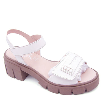 White sandal in cactus leather 2064