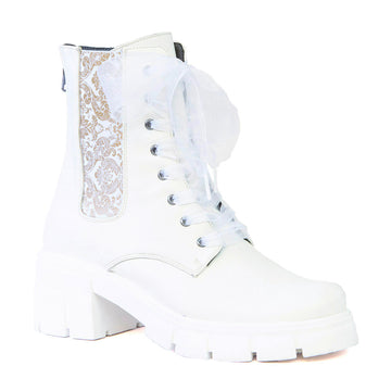 ARTEMIS White Cactus Leather Boots