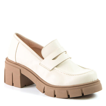 White loafer in cactus leather 2063