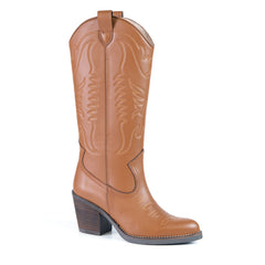 GEORGIA Tan Cactus Leather Cowboy boot