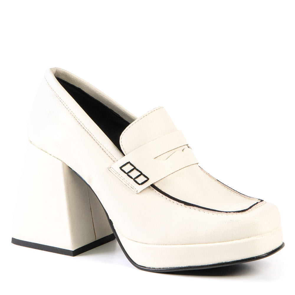 White loafer in cactus leather 1955