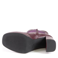 MAGALIE Purple Recycled Material Heeled Bootie 