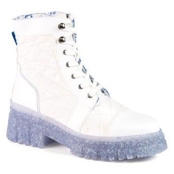 SASHA White Recycled Material Bootie 