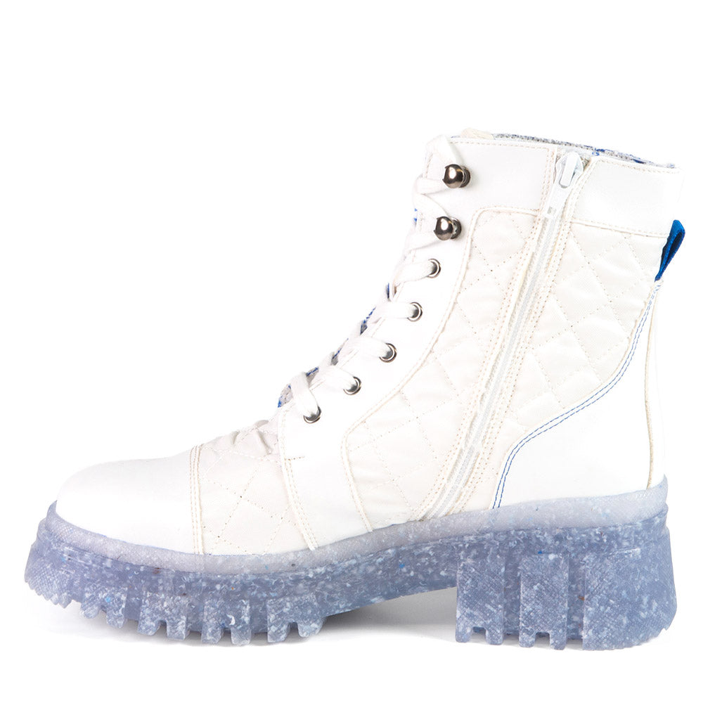 SASHA White Recycled Material Bootie 